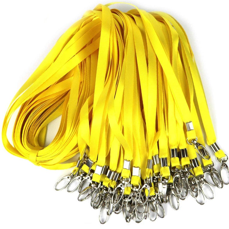 Ollain Lanyards for Name Tag Id Badges Nylon Cruise Lanyard Swivel Hooks Clips 100 Pack - Image 1